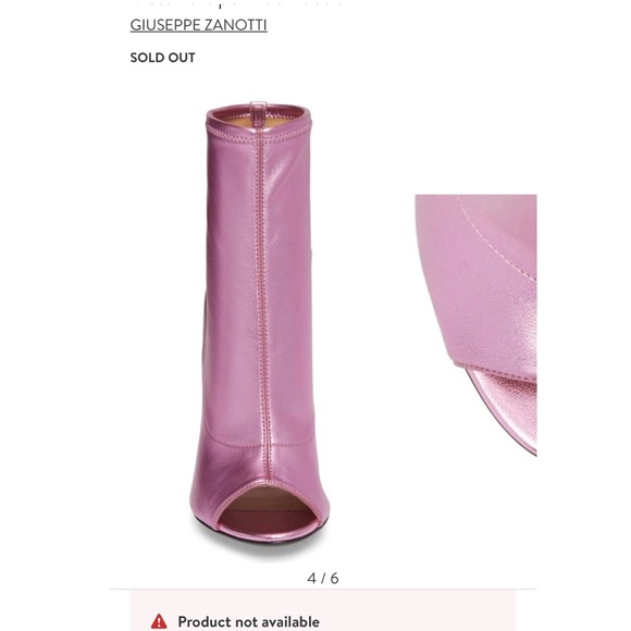 NWT 7.5 Giuseppe Zanotti Fuchsia Open Toe Boot - Picture 5 of 8